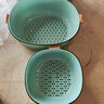 onlycook家用双层洗菜盆沥水盆厨房沥水篮洗菜篮滤水篮漏盆塑料盆子 透明绿小号+大号/各1个 实拍图