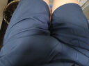 裤子男夏季冰丝速干弹力五分短裤男士薄款大裤衩裤头透气宽松大码外穿运动裤 蓝色 3XL 实拍图