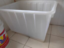 法欧诺加厚牛筋塑料水箱长方形养鱼水产养殖浅盆家用储水桶食品级塑料桶 120升塑料水箱白色70*50*39 实拍图