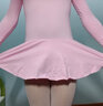艾舞戈儿童舞蹈服夏季女童芭蕾舞裙练功服幼儿园宝宝表演棉裙考级舞蹈 粉色-长袖-后背蝴蝶 170 实拍图