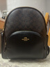 蔻驰（COACH） 蔻驰女包时尚简约百搭双肩包PVC配皮618送女生礼物618 中号-PVC配皮深棕色5671IMAA8 实拍图