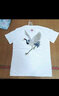简拓 2022夏季新品薄款中国风刺绣仙鹤纯棉短袖T恤 学生情侣装体恤男大码半袖衫 2824黑色 L码(115-140斤) 实拍图