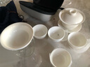 瓷有福 羊脂玉白瓷旅行茶具套装户外简约便携功夫茶具中式旅行包式盖碗  简约纯白旅行套装 实拍图