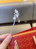 中国黄金（CHINA GOLD）十二花神珍珠银发簪女银古风国潮银簪子情人节实用生日礼物送女友 十二月水仙【思你念你】 实拍图