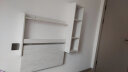 壁小美悬空折叠书桌壁挂式电脑桌实木悬挂墙上书桌书柜一体可折叠学习桌 L型书桌架1056（右）灰白色 包安装 晒单实拍图