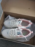 安踏运动鞋女鞋夏季新款防水皮面跑步鞋休闲鞋百搭轻便软底减震小白鞋 【软底皮网】白/粉/青 38 (235mm) 实拍图