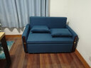 翼度空间坐卧两用床铁 实木沙发床多功能两用 客厅书房折叠床沙发变床组合 浅灰色1133-37 外径1.35米乳胶款 带储物 双人位 实拍图