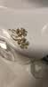 瑪汀薇思英国耳环女款节日亮丽复古四叶草摇逸捷克水晶耳坠 白色 实拍图