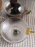 初雪 公道杯加茶漏三件套装侧把公杯茶滤玻璃分茶器茶海锤纹功夫茶具 七星公杯+茶虑+盖碗+2只品杯 实拍图