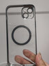 卡莱澳【不易发黄】苹果14Plus手机壳iphone14Plus/Max电镀磁吸保护套带镜头膜全包超薄防摔壳 黑色 实拍图