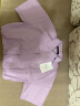 MO&Co.金属LOGO纯棉短袖截短衬衫衬衣外套极简风粉紫色黑色 粉紫色 XS/155 晒单实拍图