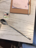 欧乐多韩式长柄勺子咖啡搅拌勺加长把小勺子304不锈钢婴儿奶粉勺冷饮甜品勺奶茶调羹勺 本色银1支 尖头勺21cm 实拍图