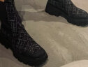 真美诗（Joy&peace）女靴冬季新款商场同款小香风切尔西靴YTS24DZ2 浅黑 36 晒单实拍图