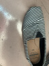 汤姆斯（Tt＆Mm）女鞋新款夏季条纹玛丽帆布鞋女懒人单鞋透气孕妇鞋防滑百搭休闲鞋 黑色 35 实拍图