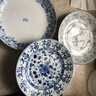 光峰 日本进口日式陶瓷盘碟子小蓝芽花轻量瓷釉下彩餐具微波炉适用 大汤盘深盘 9.5英寸 一个 实拍图
