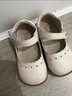 斯纳菲童鞋春秋儿童皮鞋女童镂空公主鞋宝宝简约舒适软底鞋奶油白27 实拍图