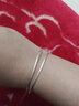 顺庆银楼手环足银光面简约银手镯细单圈 999足银镯子5克 送自己节日礼物 5克小圆环6.1cm单只 实拍图
