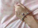 Martine Wester水晶手链女吊坠精致滚轮水滴吊坠英国时尚饰品网红生日礼物 白色 实拍图