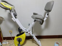 雷克 室内动感单车家用磁控健身车静音可折叠卧式运动自行车健身器材 BC22001柠檬黄（带心率无拉绳） 实拍图