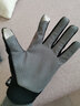 筠尚防晒骑行手套男女春夏季薄款冰丝袖透气健身半指防滑户外运动登山触屏开车骑摩托车全指露指钓鱼手套 长指灰色 L码 实拍图