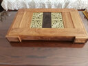 神雕（SHEN DIAO） 茶具非洲黄花梨超特大号茶盘实木茶海红木排水茶托盘功夫茶台 黄花梨富贵75x44x12 实拍图