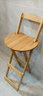 WAWJ吧台小椅子高脚凳酒吧家用网红前台吧轻奢折叠实木岛台椅现代简约 原色-小号 实拍图