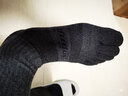 injinji户外袜长筒加厚coolmax登山徒步攀岩运动袜子越野跑袜毛巾底冬 黑灰色 M（40.5-44） 实拍图