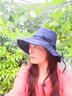 圣丹美冬帽子女渔夫帽夏天韩版潮百搭遮阳帽防晒太阳帽春秋软大沿秋冬季帽 藏蓝 可调节 实拍图