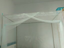 爱思居加密蚊帐1.5米/1.8米床 1.2米床不锈钢加粗加厚支架文帐三开门落地宫廷蚊帐柱子学生宿舍 水兰【帐纱+支架套装】 150*200cm床 实拍图