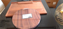 柏森优家 非洲桃花心木菜板实木整木圆形刀板切菜板家用加厚木制一整块砧板菜墩 桃花心木（圆形整木中号：36*3cm加厚） 实拍图
