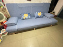 品上凯迪斯 现代简约多功能沙发床两用可折叠沙发床客厅沙发小户型懒人沙发 海之蓝麻布 【炫彩海绵款】升级1.8米长1.2米宽2扶手2腰枕 实拍图