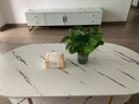 宜造（YIZAO） 宜造 电视柜现代简约小户型家用客厅轻奢地柜茶几组合卧室电视机边柜子 两门四抽暖白色+大理石纹色台面+金色钢架160cm 实拍图