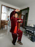 武极堂南韩绒太极服秋冬加厚晨练金丝绒韩国绒男女冬装加密武极堂 枣红 M 实拍图