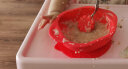 marcus马库狮婴儿童宝宝碗勺套装不锈钢勺叉辅食碗防摔训练餐具 红色 晒单实拍图