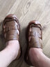 男鞋子凉鞋包头透气真皮鞋男士半拖鞋牛筋底沙滩男款夏季镂空软底外穿2022年新款开车父亲懒人一脚蹬夏天 卡其色 43 实拍图