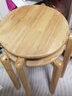 艺柳园实木凳子家用软包餐凳木质圆凳椅子方凳小凳子可叠放轻奢木凳板凳 丹佛圆凳【橡胶木】原木色单把 实拍图