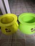 茶花痰盂塑料尿盆儿童尿壶加厚坐便器婴儿便盆宝宝马桶产妇孕妇尿盆 草绿色+黄色 共2只装 实拍图