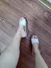 百林猴拖鞋女外穿夏夏季软皮时尚一字拖厚底高跟坡跟女士大码防滑凉拖鞋 白色 37 实拍图