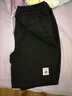 千纸鹤男装五分裤夏季新品青年男士松紧腰抽绳休闲短裤男90225 01A黑色 2XL 实拍图