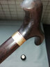 檀友志 实木拐杖 紫檀木老年防滑登山圆头拐棍 红木手杖木质文明棍 拐杖 实拍图