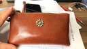 蒙伯斯牛皮手拿包女钱包长款新款简约时尚手包零钱包皮夹小包手抓包 棕色 实拍图