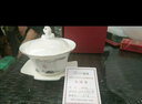 硅元 禅意盖碗绿茶杯三才杯  一念 象牙白瓷釉中彩茶碗中式茶杯 中国风大号盖碗 一念 实拍图