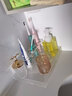 达沃轻奢电动牙刷置物架卫生间漱口杯洗手台洗漱杯浴室家用卫浴刷牙缸 透明色-四孔牙刷架/大托盘/2漱口杯/肥皂碟棉签桶 实拍图