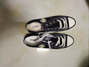 战澈低帮透气帆布鞋男女学生经典百搭板鞋潮流情侣休闲低邦运动鞋 经典黑 35 实拍图
