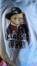 Classic Teddy精典泰迪儿童短袖T恤童装女童上衣男童夏装宝宝衣服1 28熊同色插肩深蓝 100 实拍图