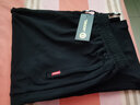 NBHD NASA七分裤男士休闲裤短裤纯色棉裤加肥加大码胖子宽松运动 黑色（直口-七分裤） 6XL 实拍图