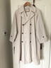 无印良品 MUJI 男女通用 不易沾水 宽版双排扣大衣 无性别 男款女款 BDE15C2S 象牙色 XXS-XS 实拍图