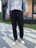 卡宾（CABBEEN）【四面弹力】弹力时装休闲裤男装2024夏季新款简约锥形小西裤 煤黑色01 L /175/50 实拍图