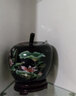 傲世景德镇陶瓷器新中式花瓶工艺品客厅摆件酒柜玄关茶室博古架装饰品 乌金釉清荷带盖平安果+底座 实拍图