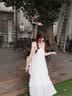 艾珠儿（Aizhuer）甜美减龄白色法式吊带连衣裙女装夏季度假小个子宽松蛋糕长裙子女 白色 M 实拍图